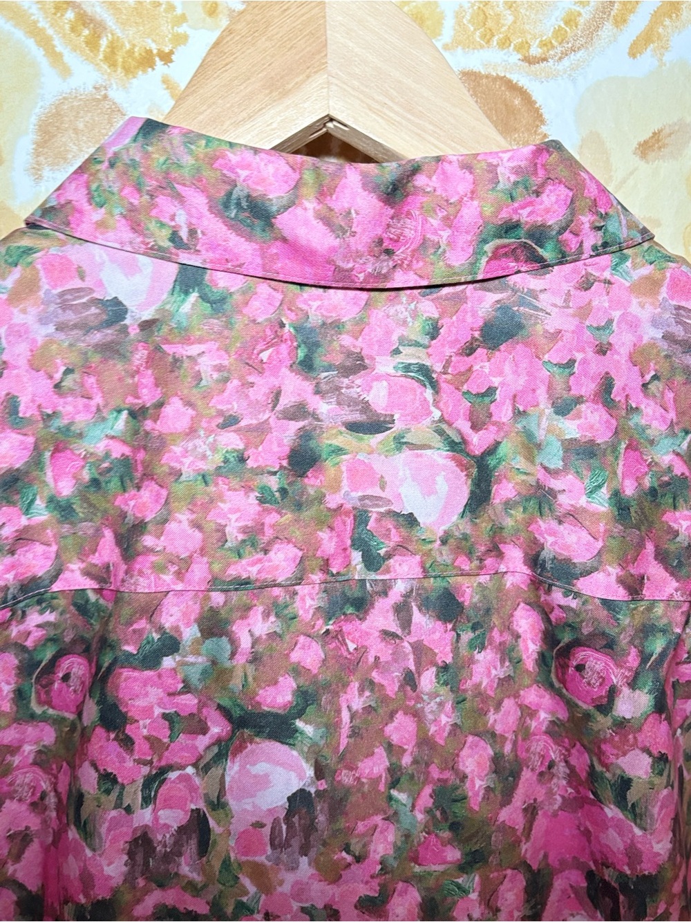 NWT Taylor & Sage Pink Floral Button Up Blouse | Anthropologie Cottagecore Top | - Picture 8 of 9